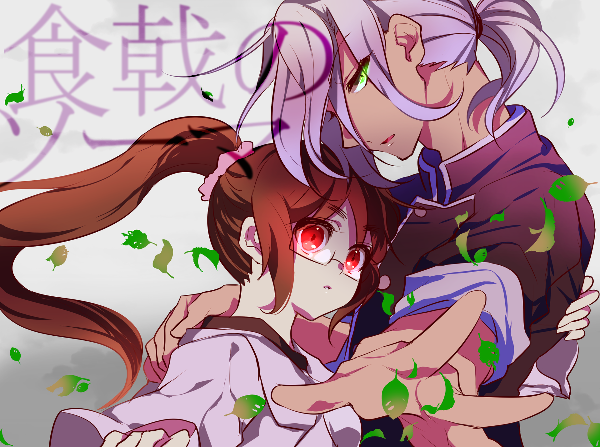 HD anime wallpaper featuring Jun Shiomi and Akira Hayama from Food Wars: Shokugeki no Soma, showcasing vibrant colors and dynamic character poses.