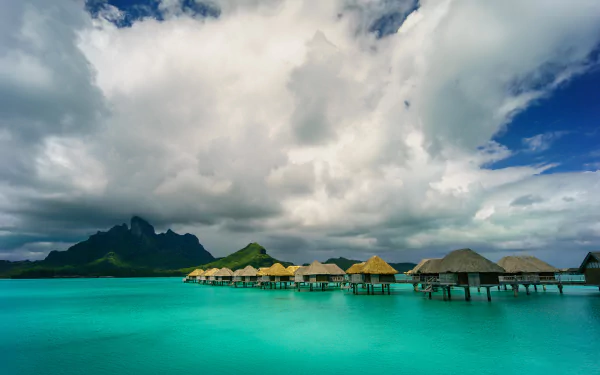  White Clouds over Bora Bora