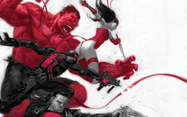 Bande-dessinées Thunderbolts Red Hulk Elektra Punisher Agent Venom Fond d'écran HD | Image