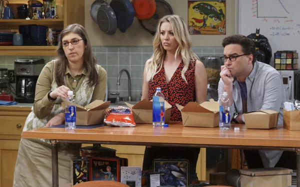Amy Farrah Fowler Mayim Bialik Penny (The Big Bang Theory) Kaley Cuoco Leonard Hofstadter Johnny Galecki TV Show The Big Bang Theory HD Desktop Wallpaper | Background Image