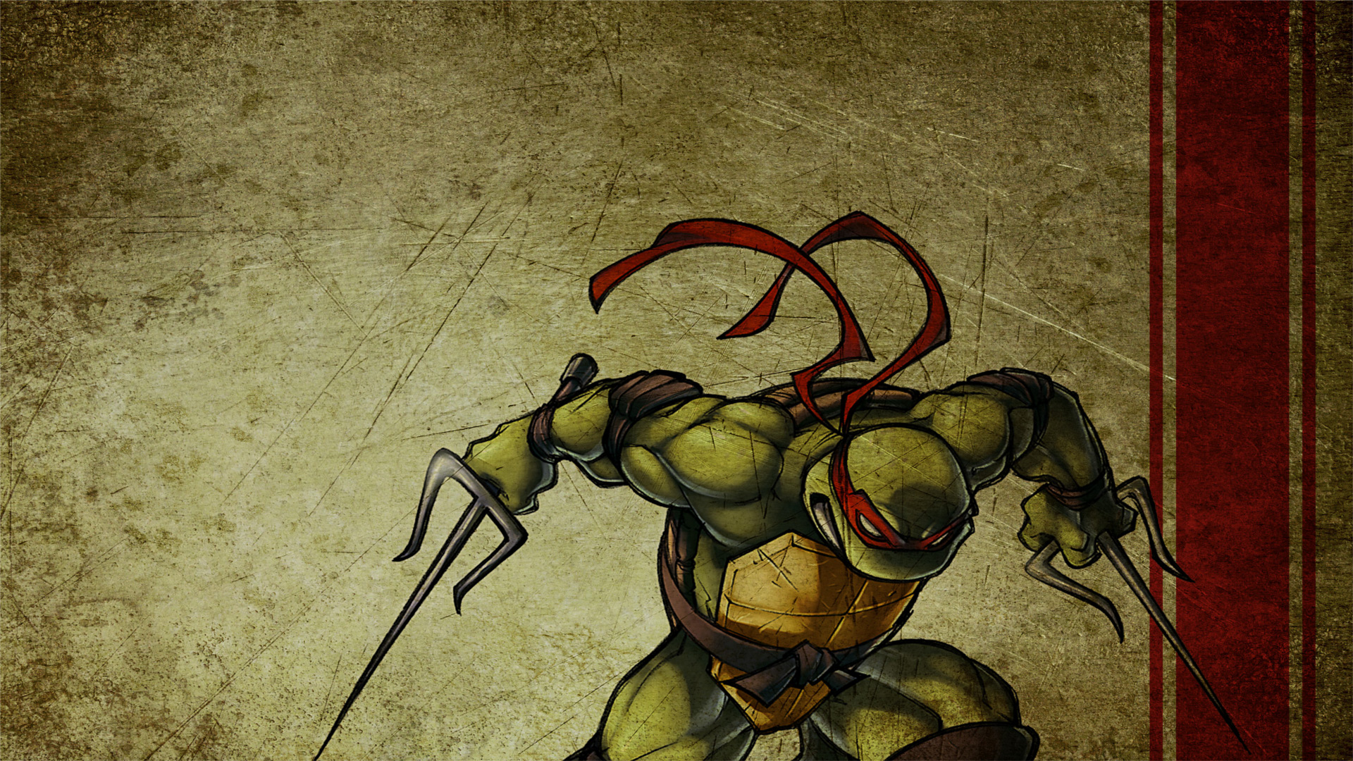 Raphael from TMNT in action.