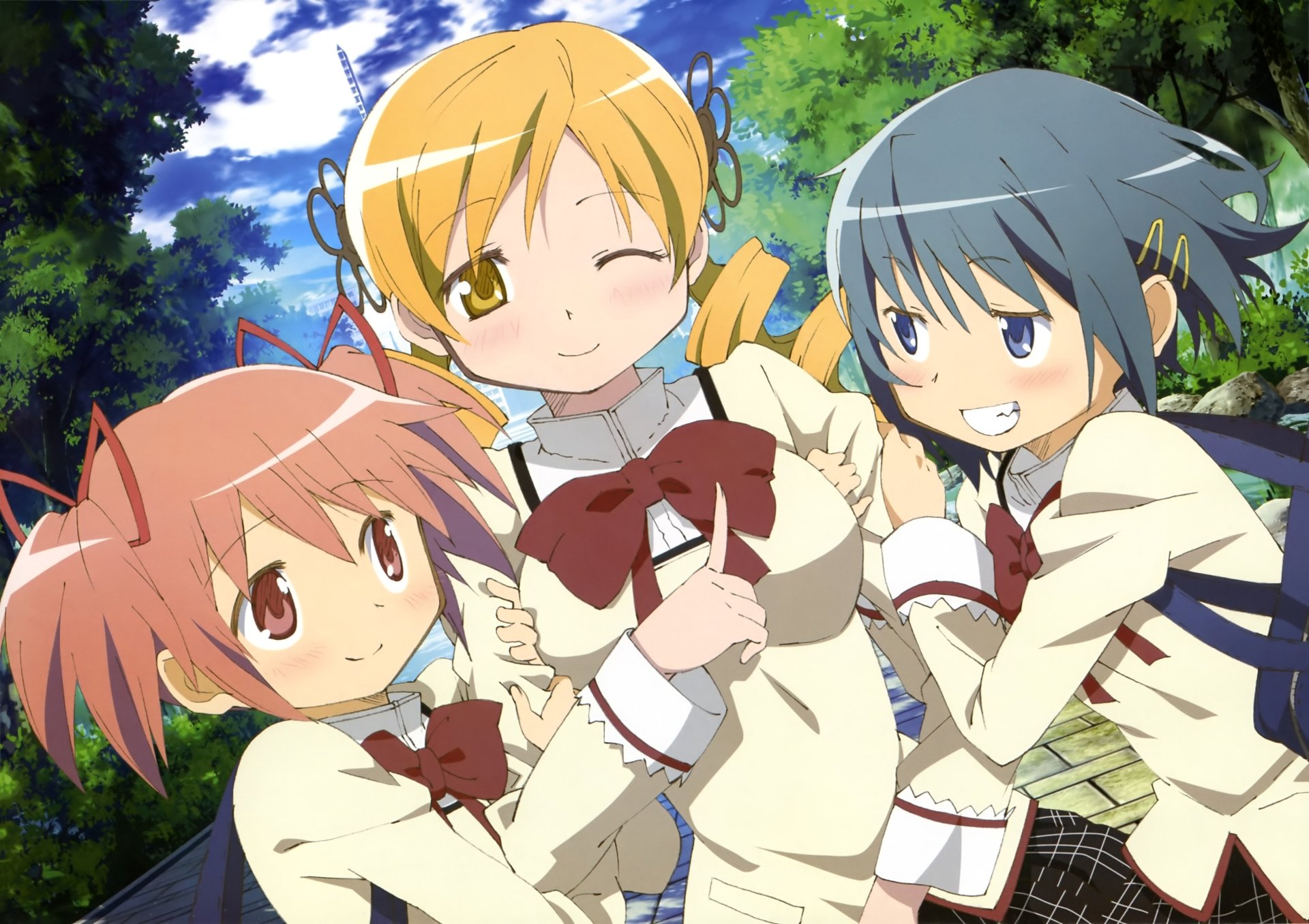 Download Mami Tomoe Sayaka Miki Madoka Kaname Anime Puella Magi Madoka Magica 4k Ultra HD Wallpaper