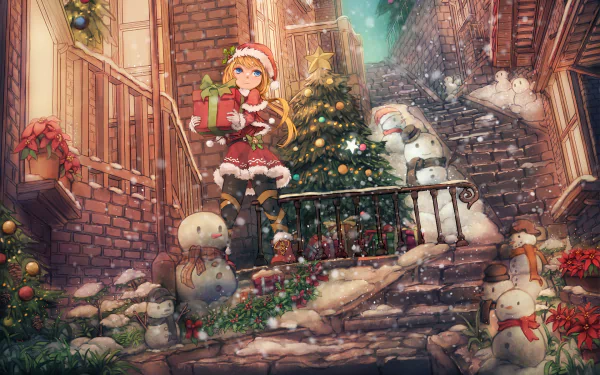 Anime Christmas anime christmas HD Desktop Wallpaper | Background Image