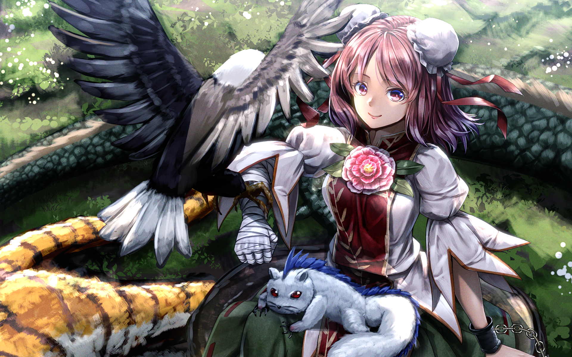 Download Dragon Tiger Bird Anime Touhou HD Wallpaper by ryosios