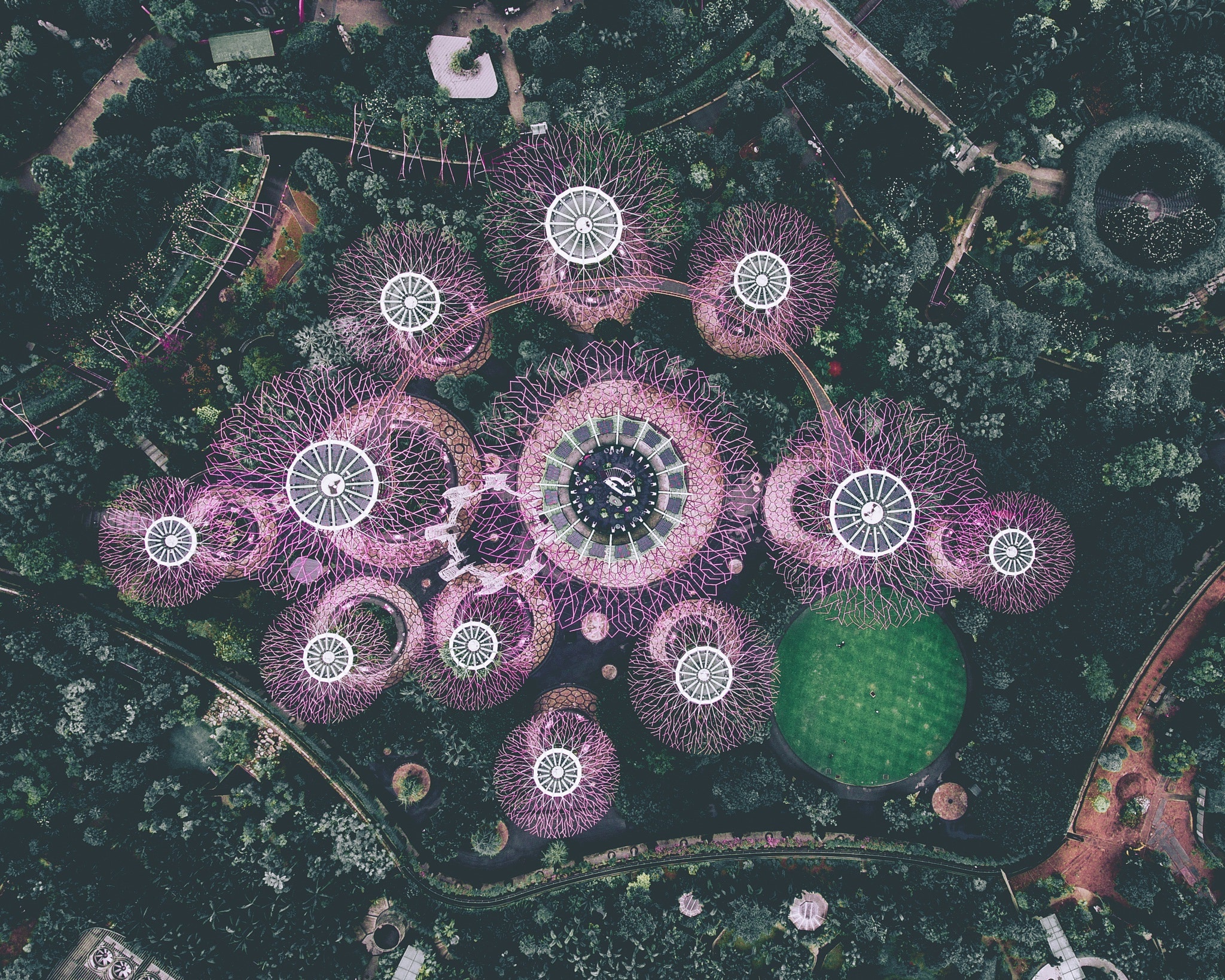 Download Marina Bay Sands Aerial Singapore Photography Park HD Wallpaper