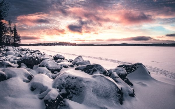 Nature Winter Snow Landscape Cloud HD Wallpaper | Background Image