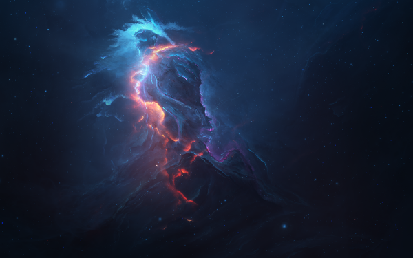 Sci Fi Nebula Space Blue Stars HD Wallpaper | Background Image