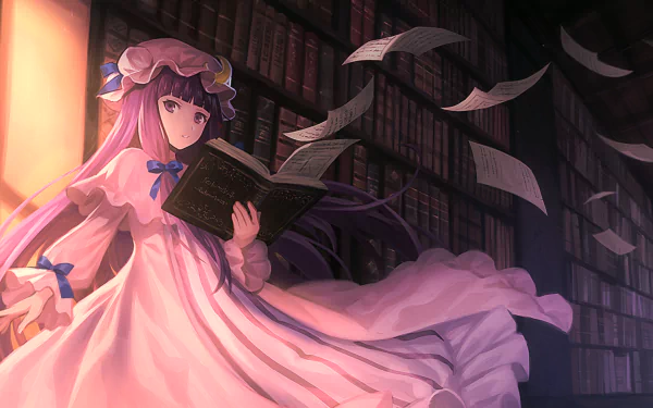 Patchouli Knowledge Anime Touhou HD Desktop Wallpaper | Background Image