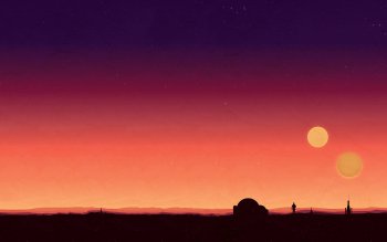 Tatooine minimalist Star Wars print  Star wars background Star wars  prints Star wars pictures