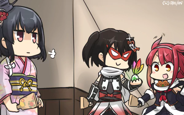 Yamashiro (Kancolle) Sendai (Kancolle) Kawakaze (Kancolle) Anime Kantai Collection HD Desktop Wallpaper | Background Image