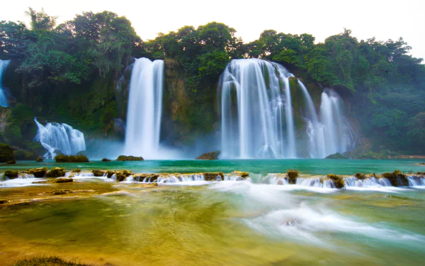 river nature waterfall HD Desktop Wallpaper | Background Image