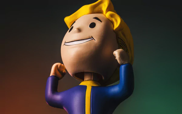 figurine Vault Boy video game Fallout HD Desktop Wallpaper | Background Image