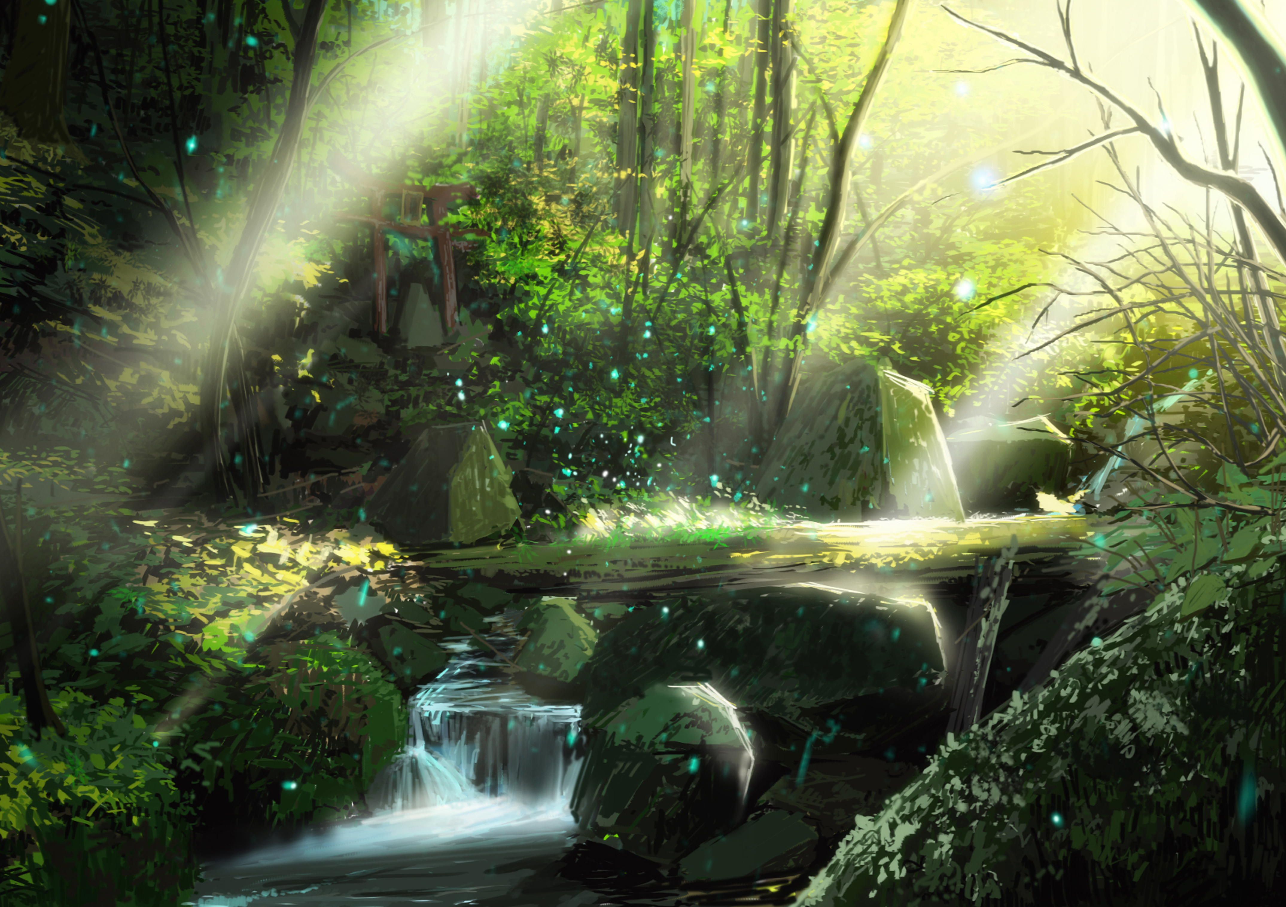 Update more than 93 anime forest background night latest  induhocakina