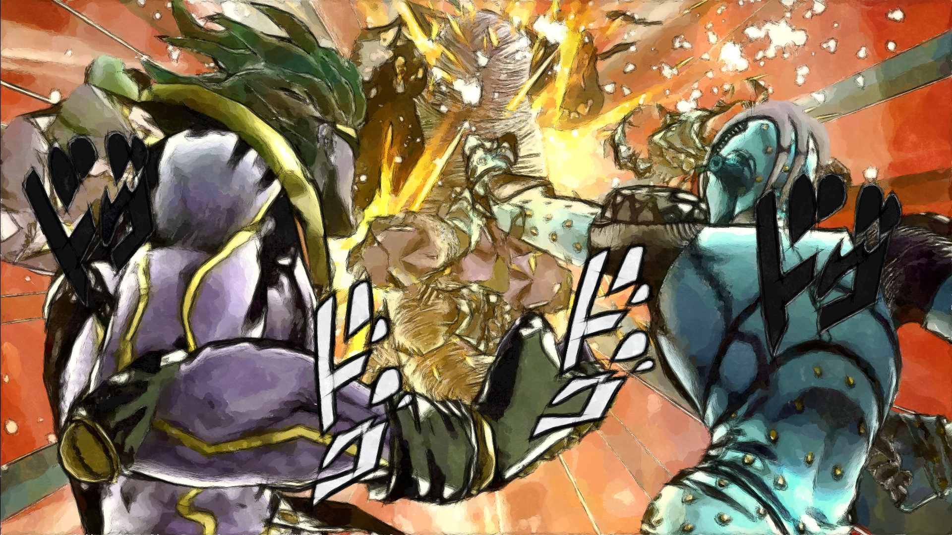 Download Jotaro Kujo and Star Platinum - Dynamic Duo in Jojo's Bizarre  Adventure Wallpaper