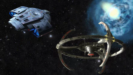 USS Defiant space station Star Trek TV Show Star Trek Deep Space Nine HD Desktop Wallpaper | Background Image