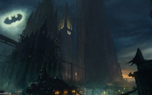 Gotham City Bat-Signal Comic Batman HD Desktop Wallpaper | Background Image