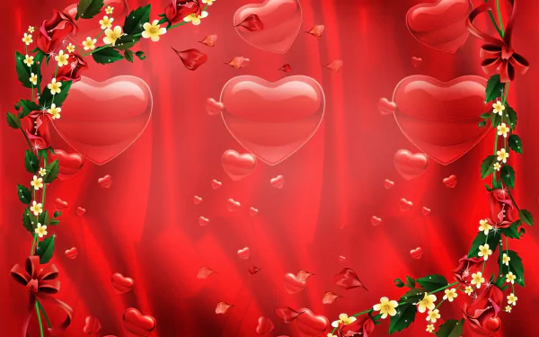  Hearts and Flowers on the Vine