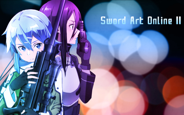 Anime Sword Art Online II Sword Art Online Sinon Shino Asada Kirito Kazuto Kirigaya HD Wallpaper | Background Image