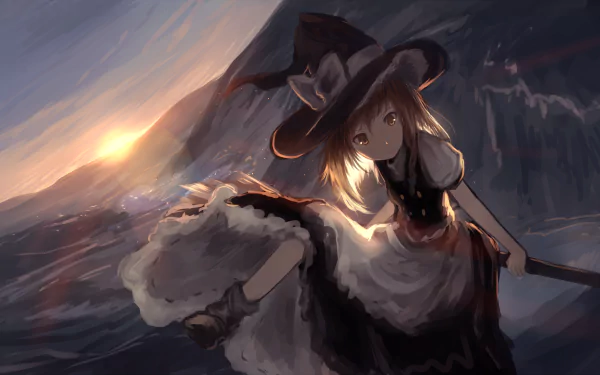 Marisa Kirisame Anime Touhou HD Desktop Wallpaper | Background Image