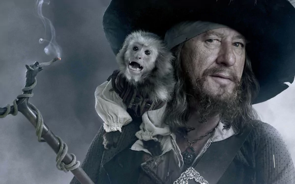 Geoffrey Rush Hector Barbossa movie Pirates Of The Caribbean: At World's End HD Desktop Wallpaper | Background Image
