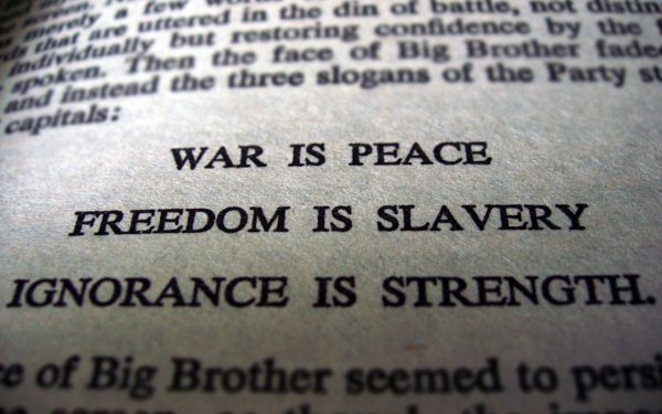 Man Made Book Black & White 1984 Nineteen eighty-four George Orwell HD Wallpaper | Background Image