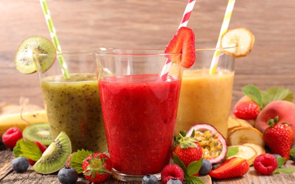 Food Smoothie Drink Glass Kiwi Fruit Strawberry Banana HD Wallpaper | Background Image
