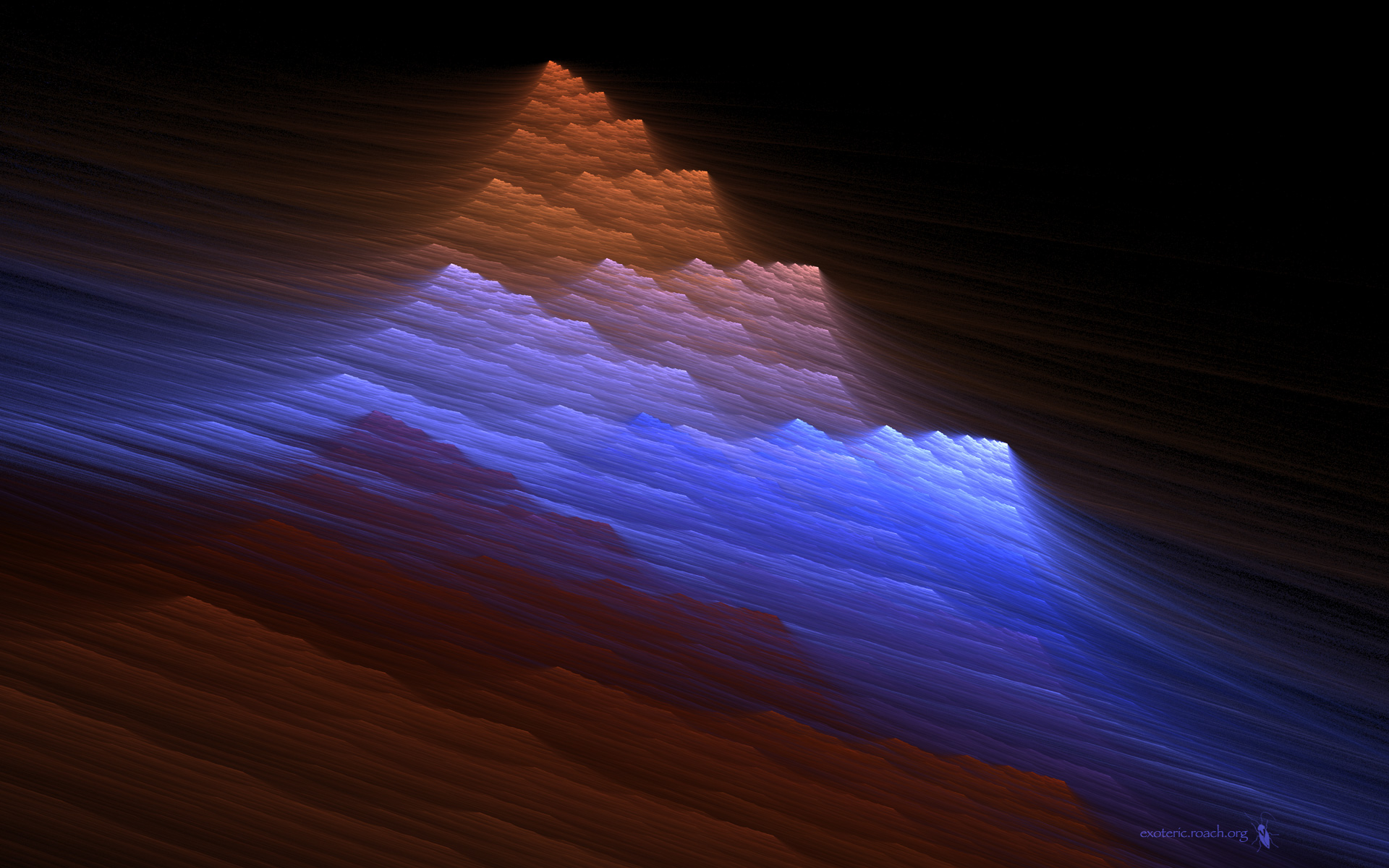 CGI peak and dune in textured pattern and shapes.