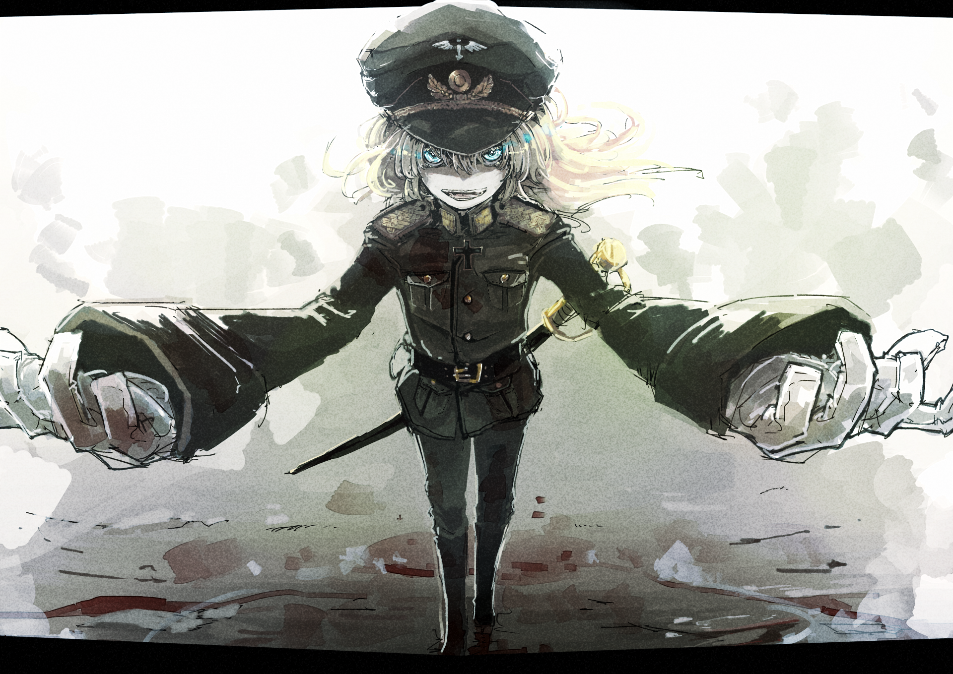 Хроники военной девочки. Таня Дегуршафф. Таня Дегуршафф Youjo Senki. Сага о маленькой девочке Таня воплощение зла. Таня Дегуршафф арт.