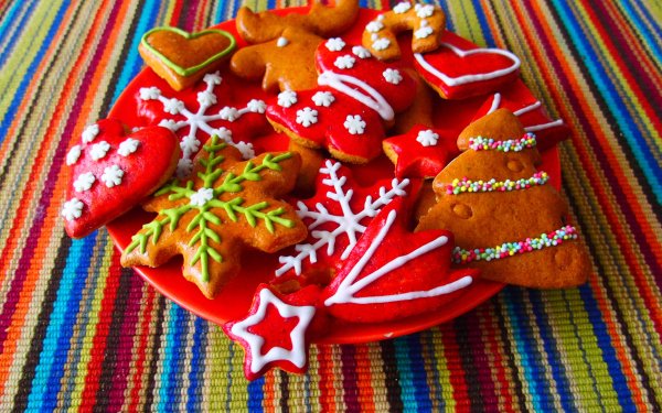 Food Cookie Colorful Christmas HD Wallpaper | Background Image