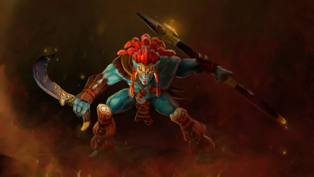 Huskar (DotA 2) sword warrior video game DotA 2 HD Desktop Wallpaper | Background Image