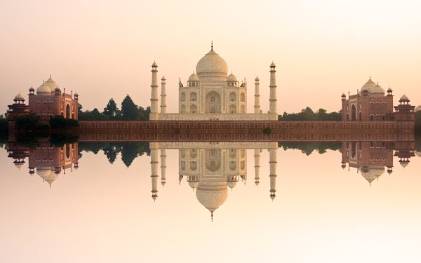 Construction Humaine Taj Mahal Monuments Bâtiment Réflection Eau Dome Monument Architecture Inde Fond d'écran HD | Image
