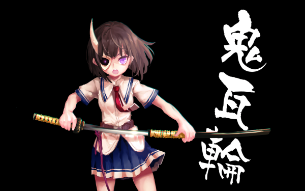 Anime Armed Girl's Machiavellism Rin Onigawara Busou Shoujo Machiavellianism Katana Mask HD Wallpaper | Background Image