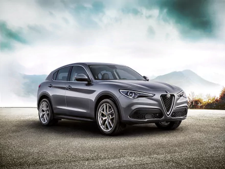 silver car car SUV Alfa Romeo vehicle Alfa Romeo Stelvio HD Desktop Wallpaper | Background Image