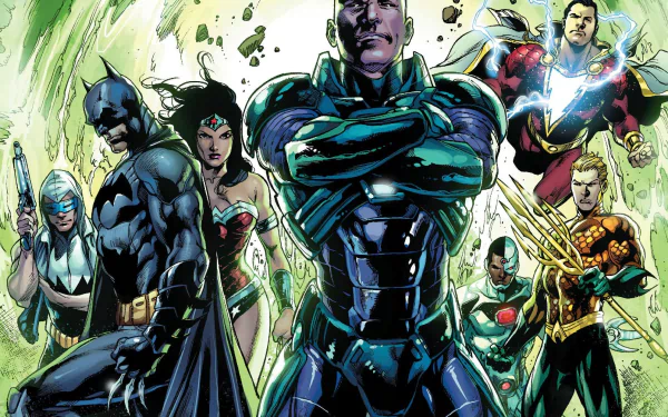 Billy Batson DC Comics Wonder Woman Aquaman Shazam (DC Comics) Cyborg (DC Comics) Batman Captain Cold Lex Luthor Comic Justice League HD Desktop Wallpaper | Background Image