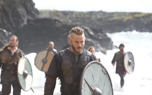 Ragnar Lothbrok Vikings (2013) TV Show HD Desktop Wallpaper | Background Image