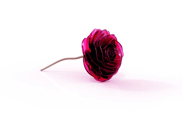  Glass Red Rose