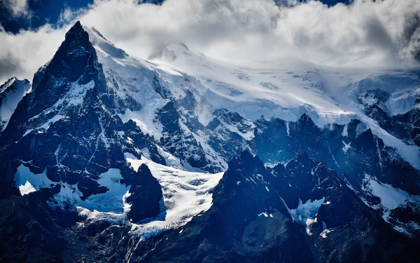 snow peak cloud nature mountain HD Desktop Wallpaper | Background Image