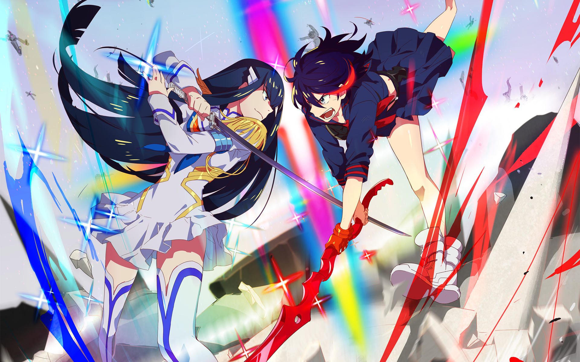 Download Skirt Ryūko Matoi Satsuki Kiryūin Anime Kill La Kill Hd Wallpaper 1073