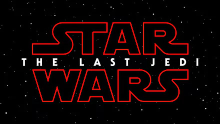HD desktop wallpaper featuring the Star Wars: The Last Jedi logo with a starry background.