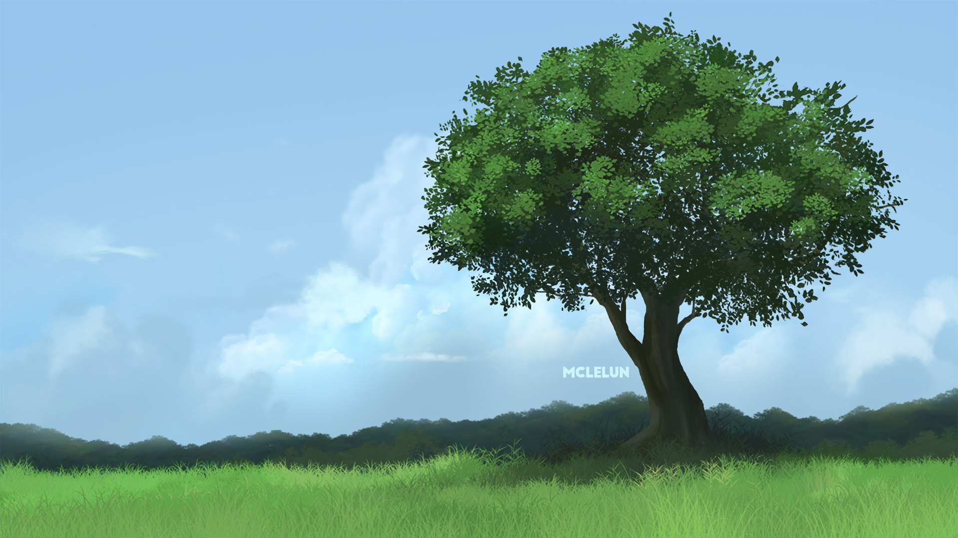 Download Anime Tree HD Wallpaper by Mclelun