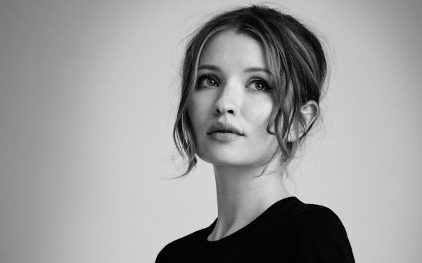 Celebrity Emily Browning Actresses Australia Actress Australian Face Black & White HD Wallpaper | Background Image