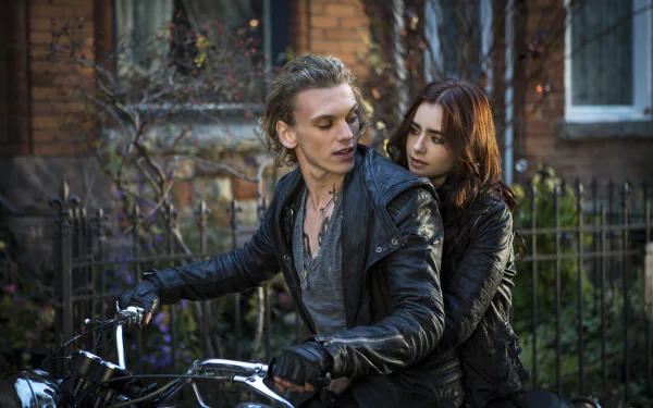 Lily Collins Jamie Campbell Bower movie The Mortal Instruments: City of Bones HD Desktop Wallpaper | Background Image