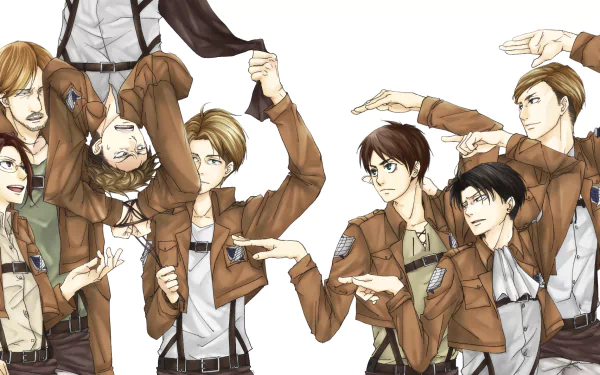 Nanaba (Attack On Titan) Mike Zacharias Erwin Smith Jean Kirstein Hange Zoë Levi Ackerman Eren Yeager Anime Attack on Titan HD Desktop Wallpaper | Background Image