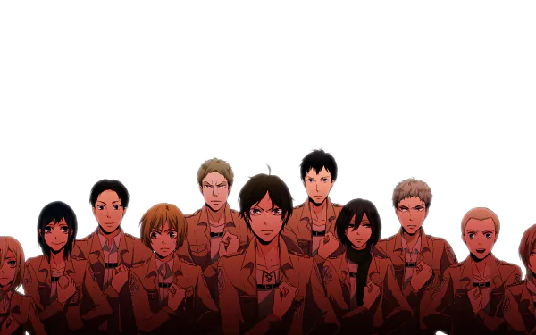 Sasha Blouse Reiner Braun Mikasa Ackerman Marco Bott Jean Kirstein Eren Yeager Connie Springer Historia Reiss Bertholdt Hoover Armin Arlert Annie Leonhart Anime Attack on Titan Eren & Mikasa HD Desktop Wallpaper | Background Image