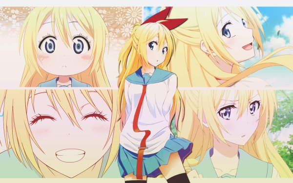 Anime Nisekoi Chitoge Kirisaki Blonde Long Hair School Uniform Skirt HD Wallpaper | Background Image