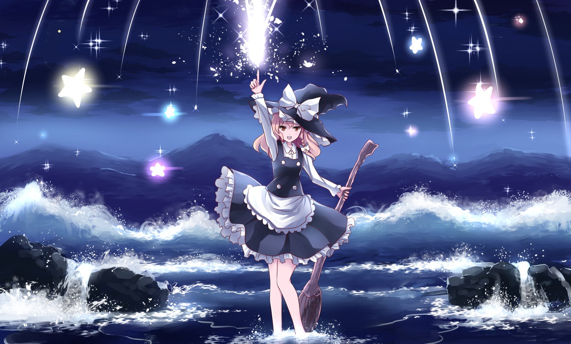 Download Marisa Kirisame Anime Touhou HD Wallpaper