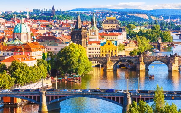 Man Made Prague Cities Czech Republic City River Bridge Building HD Wallpaper | Background Image