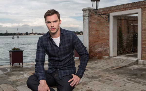 blue eyes English actor Celebrity Nicholas Hoult HD Desktop Wallpaper | Background Image
