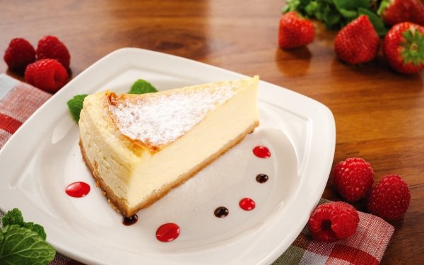 Food Cheesecake Dessert Pastry Raspberry Strawberry HD Wallpaper | Background Image