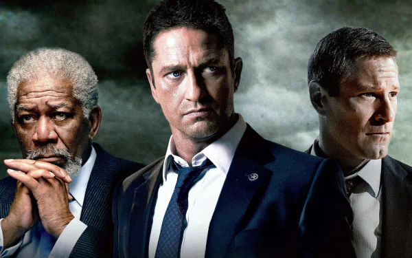 Morgan Freeman Alan Trumbull Benjamin Asher Aaron Eckhart Mike Banning Gerard Butler movie London Has Fallen HD Desktop Wallpaper | Background Image
